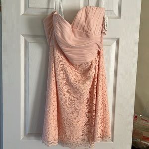 David’s Bridal Strapless Bridesmaid Dress